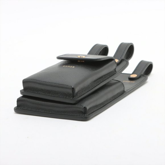 Fendi 8C0654 Leather Waist Bag Pouch Body Black Men's Women's - Picture 4 of 10